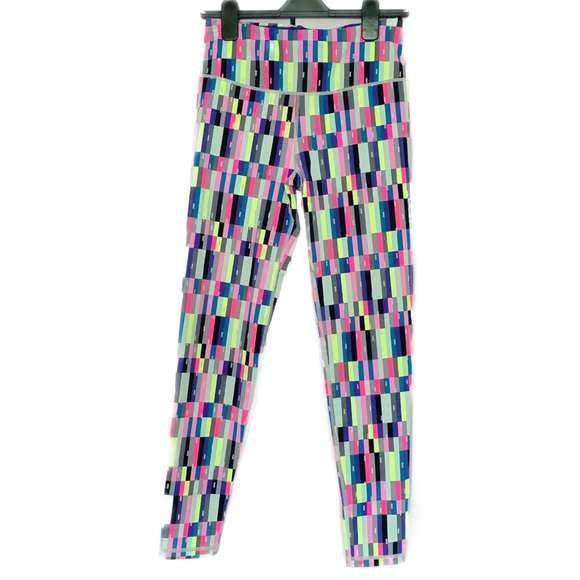 Knockout Victoria’s Secret Tights Bright Multicolour Size Medium - Picture 2 of 4